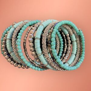 WRAP AROUND WIRE BEAD BRACELET‎